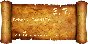 Bobrik Teréz névjegykártya